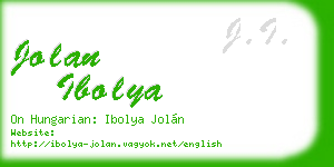 jolan ibolya business card